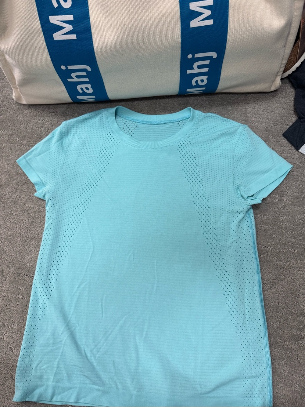 lululemon athletica Women's Short Sleeve Athletic Tee in Light Blue